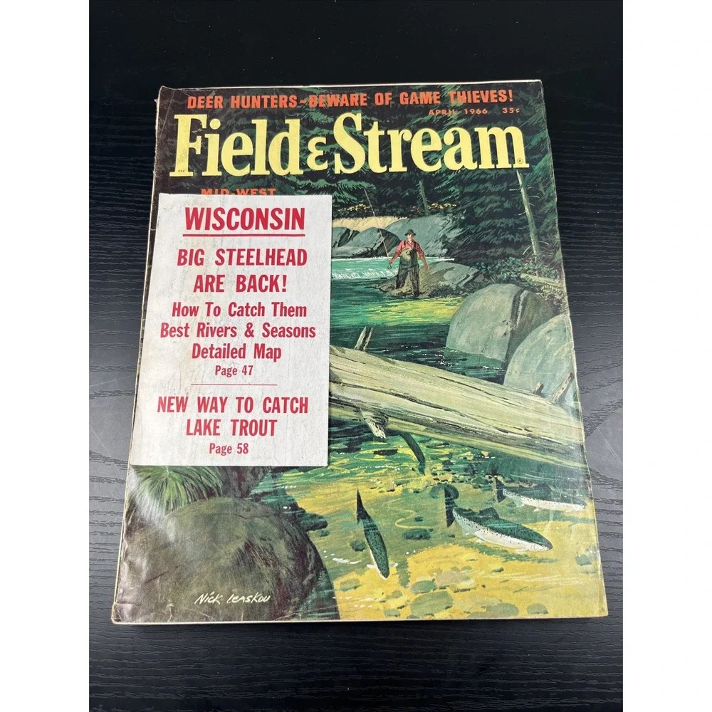 Field & Stream Magazine April 1966 – Vintage Hunting & Fishing – No. 12
